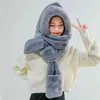Women's Wrap your head to Keep Warm Suit Winter Scarf, & Glove Sets Faux Fur Soft Rabbit Cute Hat Ear-flapped for Girls