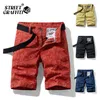 Printemps Hommes Coton Imprimer Shorts Vêtements Été Casual Breeches Bermuda Mode Jeans Pour Pantalons De Plage Courts 210713
