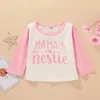 Arrivals Winter Children Casual Cotton Long Sleeve O Neck Letter Pink Cute Baby Girls Coat 0-2T 210629