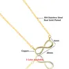 Designer Necklace Luxury Jewelry Stainless Steel Couple Promise Minimal Infinity Pendants Wedding 2021 Collares Mujer Friend Gift
