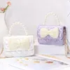 Dziewczyny Bowknot torebki Kobiety Pearl Butterfly Mini One ramię torebka torebka moda Perły Księżniczki Messenger Torby Portfel 1346 B3