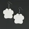 MDF Sublimation Boucles d’oreilles Pendentif Double Face Halloween Citrouille Fantôme Sorcière Forme Boucle d’oreille Transfert Thermique Pendentifs Sublimés Blancs A02