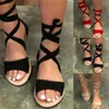 2021 New Women Gladiator Shoes Summer Sandals Buckle Strap Hollow Out Beach Cool Women's Ladies Flat Footwear Y0721