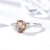 Kuololit Zultanite Tanzanite Gemstone Pierścień dla kobiet Solid 925 Sterling Silver Color Zmień Biżuterię zaręczynową ślub 220228