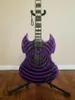 Zakk Wylde Audio Carbaran Purple Bullseye SG Электрическая гитара Большой блок инкрустации, черное оборудование, китайские пикапы EMG