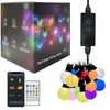 5M Smart Fairy Light Christmas G40 LED-lampor String Bluetooth App Control Garland RGB Sync med Mic strängar Ljus för Party Room Decor