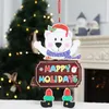 DHL Christmas Ornaments Paper Board Door Window Hanging Pendant Welcome Merry Christmas Boards Xmas Decortaions Santa Claus Snowman h496