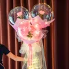 カラフルな輝くバルーンローズブーケ透明ボボボールローズバレンタインデーギフト誕生日パーティー結婚式の装飾風船673 S2