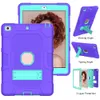 Tablet Cases for ipad 9.7 3 in 1 silicone+PC Shockproof Rugged Protective Case with Kickstand