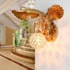 Lampes murales Style européen rétro créatif salon bureau couloir escaliers réunion Net rouge chambre chevet aigle lampe