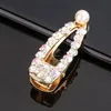 Golden Bling Hair Clips Clamp Barrets Simple Crystal Bobby épingles Clip pour les femmes Bijoux de mode Fashion Will and Sandy