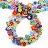 Millefiori Lámpara de flores Beads de vidrio forma de rombo suelto para joyas que fabrican 15 '' Strand Diy Bracelet Crafts Accesorios Otros