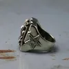 Cluster Rings Mem Women Gothic Baphomet Ring 316L Stainless Steel Of Satan Pentagram Sigil Illuminati Biker Jewelry Gifts