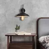 Vintage Wall Lamp Led Light E27 Edison light Loft Retro Iron Paint American Old Style Simplicity Black Pot Cover with Lamp Shade 210724