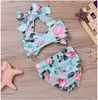 2021 Cute Baby Summer Split in due pezzi Set costume da bagno stampato floreale Bikini per ragazze Costumi da bagno per bambini Costumi da bagno per bambini Costumi da bagno da spiaggia