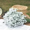 Eleganta konstgjorda BabysBreath Blommor Konstgjorda Vit Gypsophila Fake Silk Flower Plant Hem Bröllopsfest Heminredning