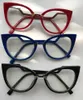 Lunettes de soleil Frames Sexy Lady Cat Lune Eye Femmes Red White Ccspace 45045 Brand Designer Optical E EOBLES METAL TEMPLE Fashion E3945060