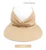 2021 Hat Women Girls Visor Sun Hats Woman Anti-ultraviolet Elastic Hollow Top Cap Outdoor Quick-drying Caps Summer