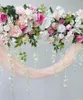 Decorative Flowers & Wreaths Custom Pink Wedding Floral Arrangement Arch Artificial Corner Flower Vine Window Shopping Mall Party 270H