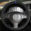 Anti-Slip Preto Camurça Capa do volante de carro para BMW M SPORT 3 Série E46 330i 330CI 5 Série E39 540i 525i 530i M3 m5