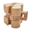 Pädagogische Intelligenz Spiel Luban Lock Valentinstag Geschenk 3D Holz Herz Form Würfel IQ Puzzle Denkaufgabe Russland Ming Lock