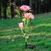 Multicolor Rose Solar LED Dekoration Utomhus Lawn Light Family Garden Fake Flower Night Vattentäta lampor