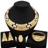 Ohrringe Halskette Yulaili Verkauf Brasilianische Gold Serie Luxus Kupfer Überzogene Schmuck Set Italienische Vier Sets Frauen Party Hochzeit