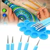 35 adet Çömlekçilik Mandala Dotting Aracı Seti Kaya Taş Nokta Sanat Boyama Boya Stencil Araçları Kiti
