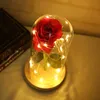 Decorative Flowers & Wreaths Mother's Day Gift Glass Cover Imitation Rose Lamp Ornament Home Decoration Small Night Light