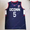 2021 جديد NCAA كونيتيكت UConn Huskies كرة السلة جيرسي 5 Paige Bueckers كلية البحرية الحجم الشباب الكبار