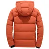 -20 grader Vinter Warm Down Jacket Män Vit Duck Down Hooded Coat Male Thicken Overcoat Windbreaker Snow Parkas Jackor Y1103