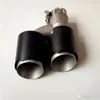 One Pair IN 63MM OUT 89MM H Style AK Matte Carbon Exhausts Pipe Akrapovic Car Pipes Tail Tip3107126