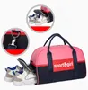 Torby sportowe dla siłowni damskie różowe niezależne torba na buty do fitness Duża pojemność Torba do przechowywania suchej i mokrego separacji torba pływacki Q0705