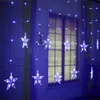 Star String Lights LED Christmas Garland Fairy Curtain light 2.5M Outdoor Indoor For Bedroom Home Party Wedding Ramadan Decor