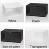 Plast Transparenta skohållare Fällbara stapelbara förvaringslådor Display Superimposed Combine Shoes Containers Cabinet Boxes ZC671