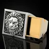 Bröllopsringar Liemjee Personlighet Lion Skull Ring Kreativ Osynlig Box Förvaring Smycken För Män Kvinnor Feature Namour Charm Gift All Seasons