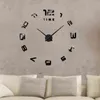 3d lustro zegar ścienny nowoczesny design DIY akrylowe zegary ściany kwarcowe naklejki Home Decor Horloge Murale Decoracion Salon Casa H1230
