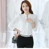 Design Office dames chiffon shirt tops plus size casual zomer blouse dames mode solide v-neck full mouw vrouwelijke blusas wo