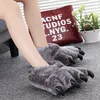 Funny Bear Paw Slippers For Men Winter Furry House Shoes Unisex Plush Fury Slippers Men's Indoor Fur Shoes Mens Animal Slippers Y0427