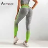 Dikişsiz Fitness Tayt Kadın Push Up Activewear Leggins Mujer Örgü Egzersiz Jegging Femme 211014