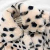 Fluffy Leopard Faux Fur Coat Dziewczyna Jesień Baby Girl Winter Clothing Kurtka Kids Futro Kurtki Odzieży Odzież Dzieci Odzież 211023