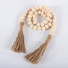 TassEls Wood Beeb String Tassel Висит кулон декорация Европа и Америки Фермея Decor Ins Nordic Creative Chemp веревка с бисером Рождество Arround WMQ1345