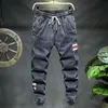 Plus size 7xl 8xl 9xl 10xl jeans masculinos moda casual jogger harem denim calças 3 cores hip hop splice slim macho calças 211104