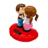 Car Solar Powered lovers toys Automatic shaking head kiss Doll Toy desktop Decor Ornaments decoration3261242