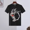 PLEIN BEAR T Gömlek Erkek Tasarımcı Tişörtleri Rhinestone Kafatası Erkekler T-Shirt Klasik Yüksek Kaliteli Hip Hop Streetwear Tshirt Rahat Top Tees PB 16104