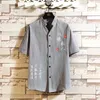 Mode Korea Design Hawaii Beach Kortärmad Svart Vit Casual Shirts Mäns tryck Blus Sommarkläder Oversize 5XL 6XL 210721