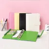 Crocodile Pattern Notebook Binder A6 Soft Leather Notepad Cover Macaron Color Diary Journal Binders with Snap