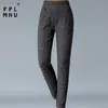 Plus Size Proste spodnie Matki Casual Elastyczna Wysoka Talia Harem Spodnie Kobiety Klasyczne Spodnie z paskami Luźną Oddychającą 211008