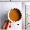 Tassen 330 ml geformte Kaffeetasse mit goldenem Griff handbemalte kreative Keramiktasse Tee Milch Haferflocken Geburtstagsgeschenk Weihnachten