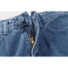 Nbpm modehjärta jeans för tjejer baggy kvinna hög midja streetwear denim byxor byxor mujer brett ben 210708